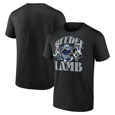 Men's Fanatics CeeDee Lamb Black Dallas Cowboys Notorious Player T-Shirt