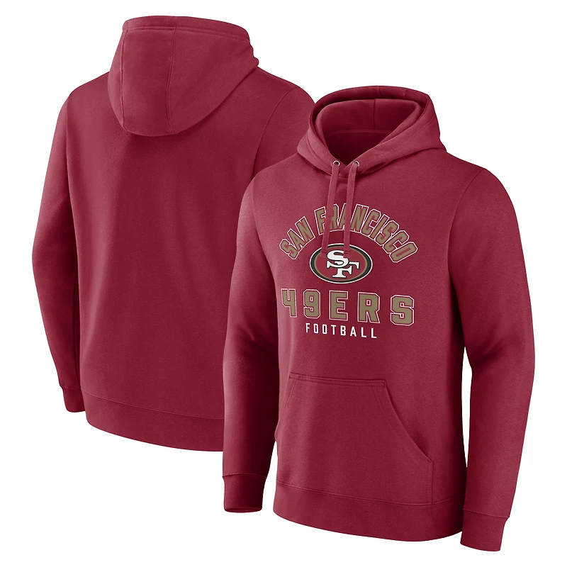 Men's Scarlet San Francisco 49ers Between the Pylons Pullover Hoodie