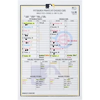 Pittsburgh Pirates Game-Used Lineup Card vs. Chicago Cubs on May 19, 2024