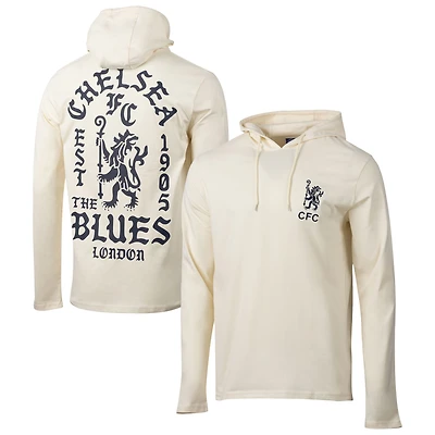 Men's Sport Design Sweden  Cream Chelsea Relaxed Offside Long Sleeve Hoodie T-Shirt