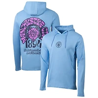 Men's Sport Design Sweden  Light Blue Manchester City Relaxed Offside Long Sleeve Hoodie T-Shirt