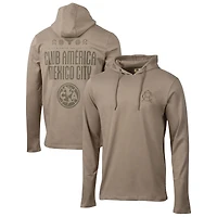 Men's Sport Design Sweden  Khaki Club America Relaxed Offside Long Sleeve Hoodie T-Shirt