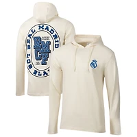 Men's Sport Design Sweden  Cream Real Madrid Relaxed Offside Long Sleeve Hoodie T-Shirt