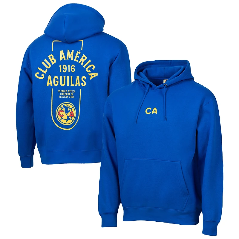 Men's Sport Design Sweden  Royal Club America Streetwear Relaxed Pullover Hoodie
