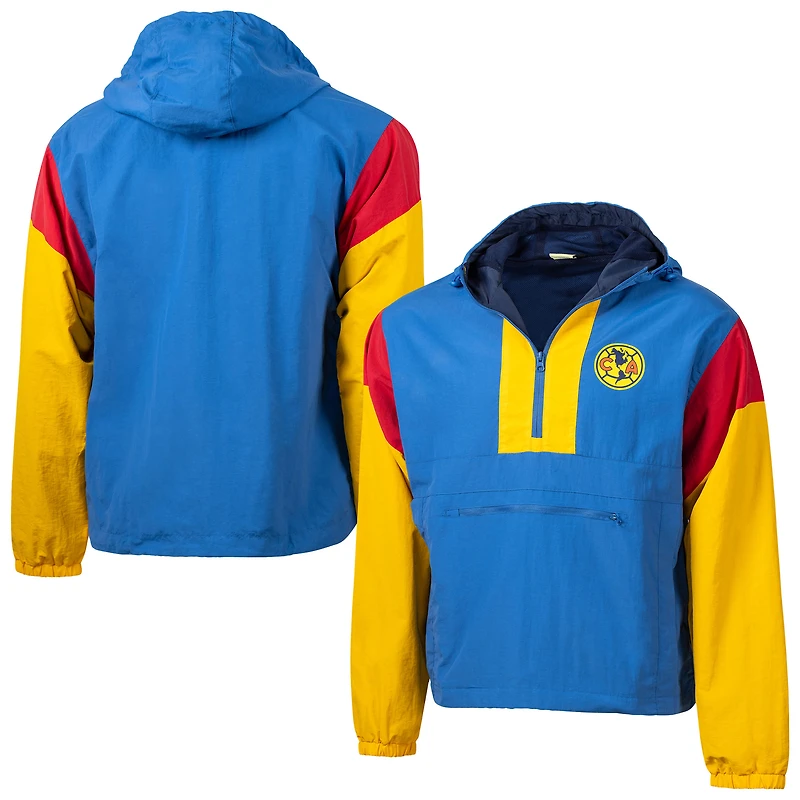 Men's Sport Design Sweden  Blue Club America Starer Premium Anorak Quarter-Zip Jacket
