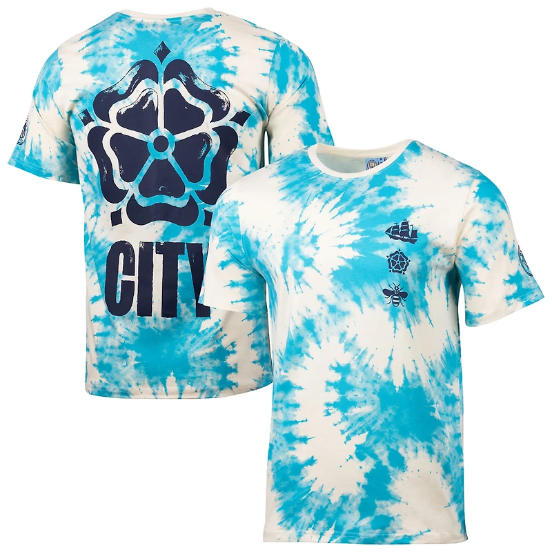 Men's Sport Design Sweden  White Manchester City Relaxed Time Out Tie-Dye T-Shirt