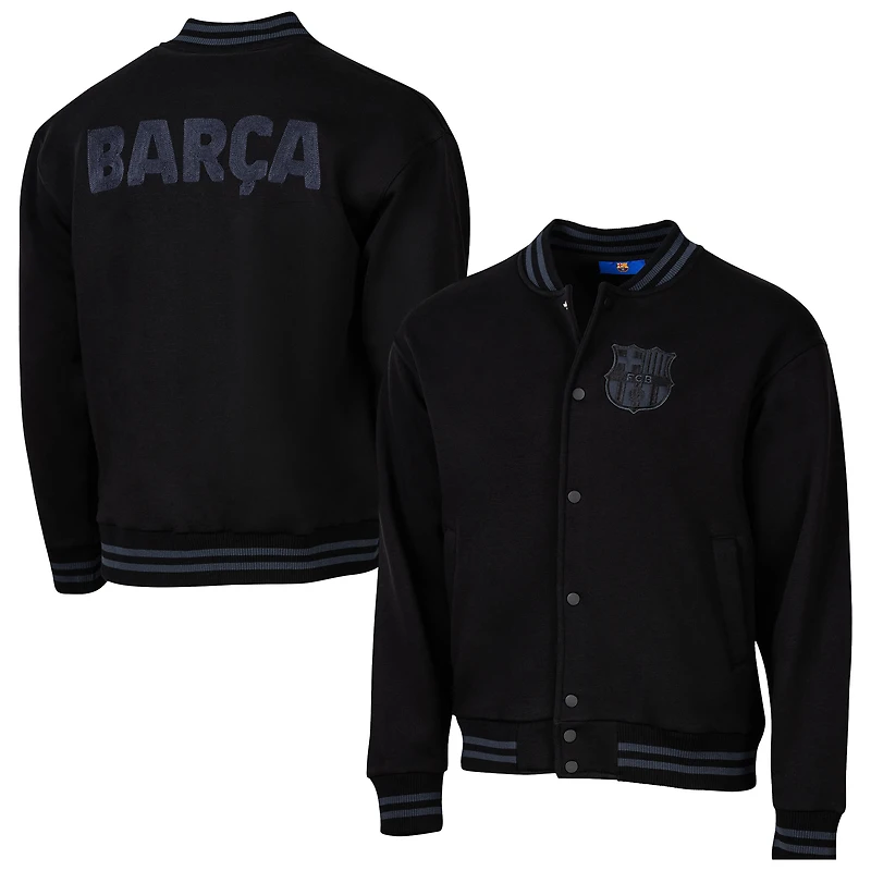 Men's Sport Design Sweden Black Barcelona Free Kick Fleece Varsity Sweater
