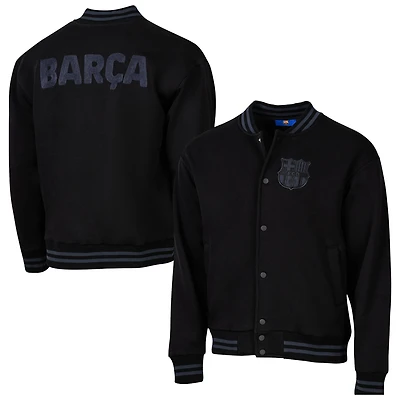 Men's Sport Design Sweden Black Barcelona Free Kick Fleece Varsity Sweater