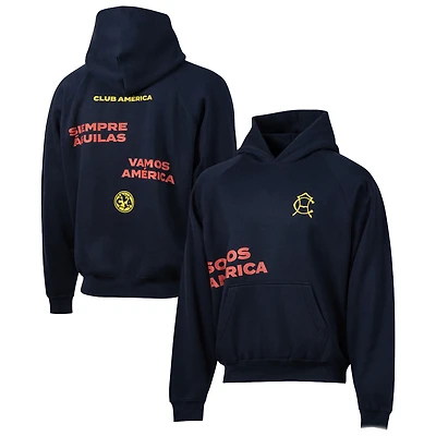 Men's Sport Design Sweden Navy Club America Overtime Oversized Raglan Hoodie