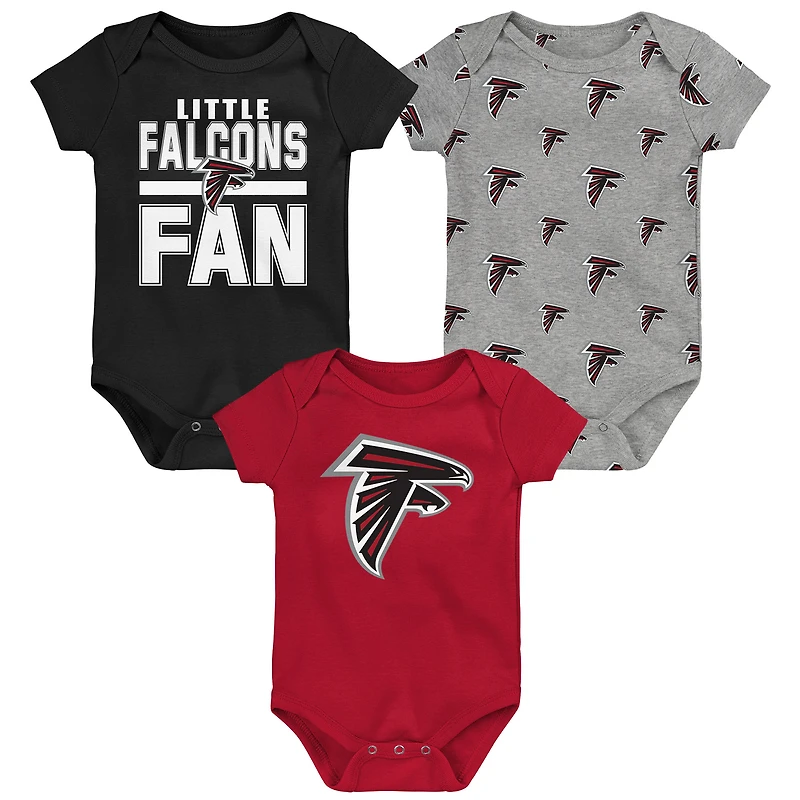 Newborn Outerstuff Atlanta Falcons Little Tike 3-Piece Bodysuit Set