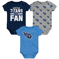 Newborn Outerstuff Tennessee Titans Little Tike 3-Piece Bodysuit Set