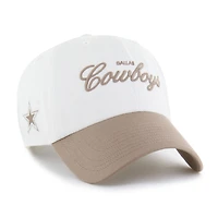 Men's '47  Cream Dallas Cowboys Foundational Two-Tone Clean Up Adjustable Hat