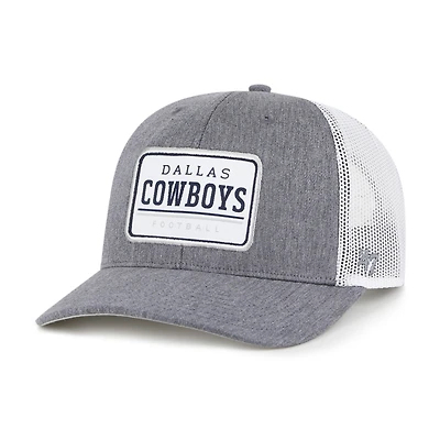 Men's '47 Heather Gray Dallas Cowboys Ellington Trucker Adjustable Hat