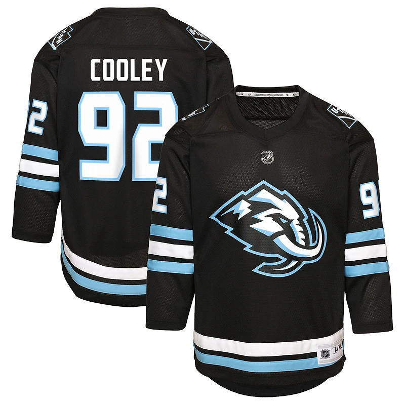 Youth Logan Cooley Black Utah Mammoth Home Replica Player Jersey