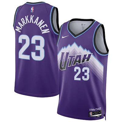 Unisex Nike Lauri Markkanen Purple Utah Jazz Swingman Jersey - Icon Edition
