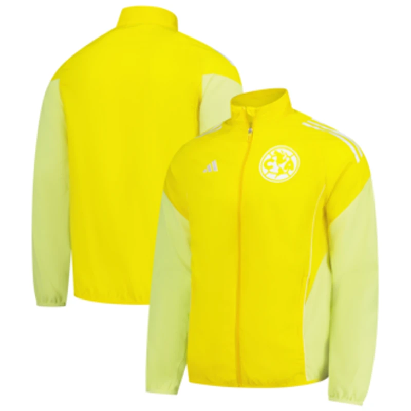 Men's adidas Yellow Club America 2025/26 Anthem Full-Zip Jacket