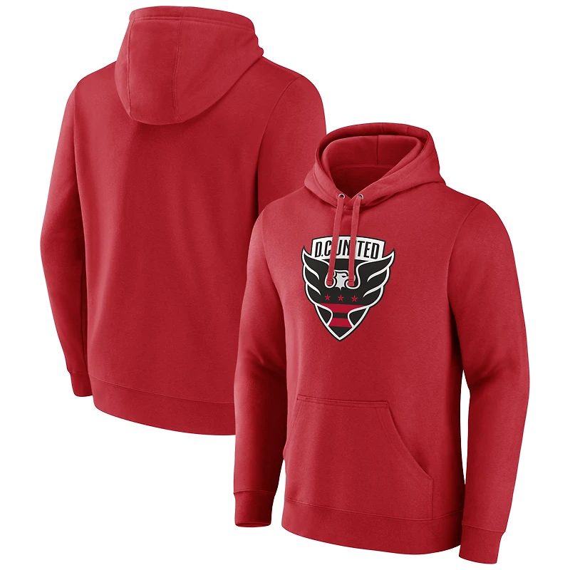 Men's Red D.C. United Official Logo Pullover Hoodie