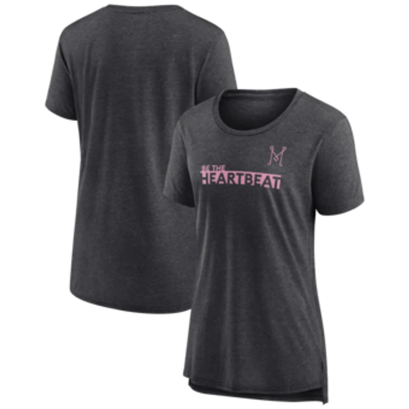 Women's Gray Inter Miami CF State Of Play Tri-Blend T-Shirt