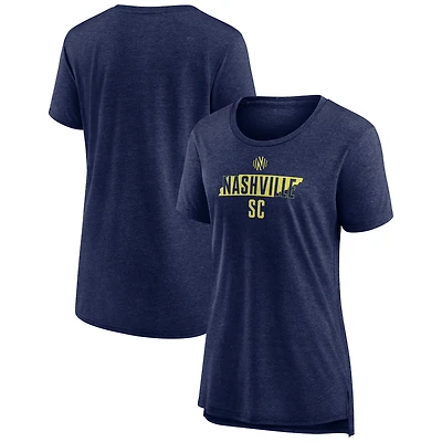 Women's Navy Nashville SC State Of Play Tri-Blend T-Shirt