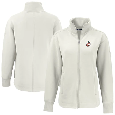 Women's Cutter & Buck White Columbus Clingstones Roam Eco Recycled Full-Zip Jacket