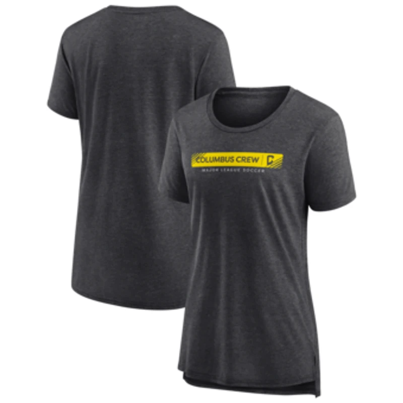 Women's Gray Columbus Crew Barred Access Tri-Blend T-Shirt