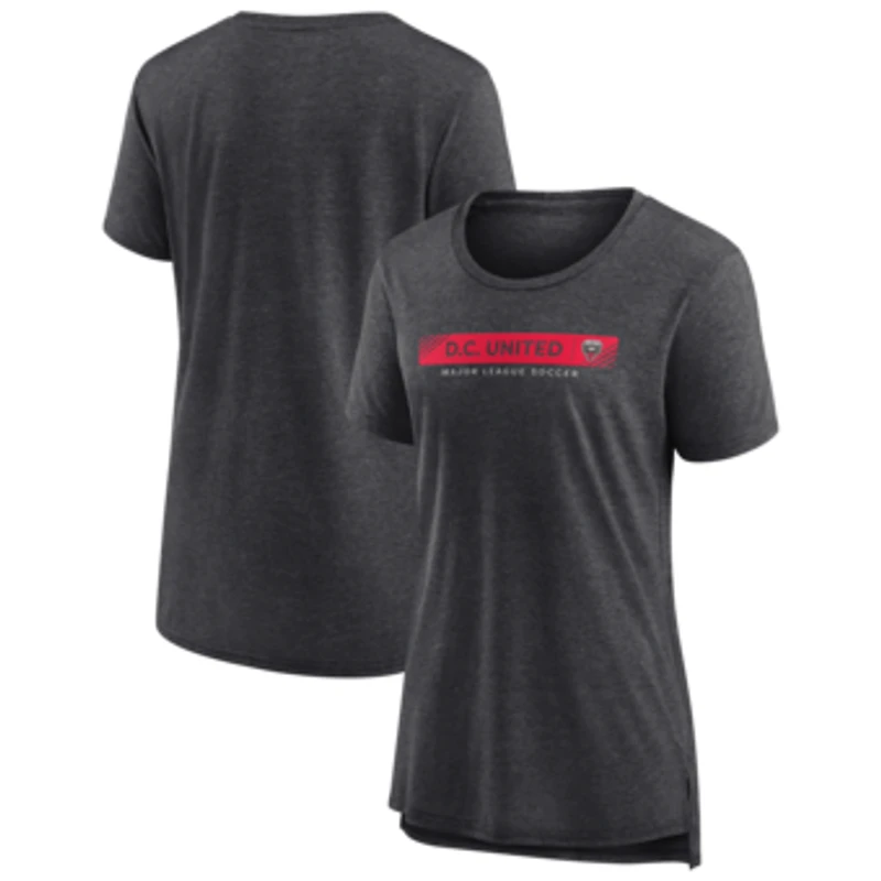 Women's Gray D.C. United Barred Access Tri-Blend T-Shirt