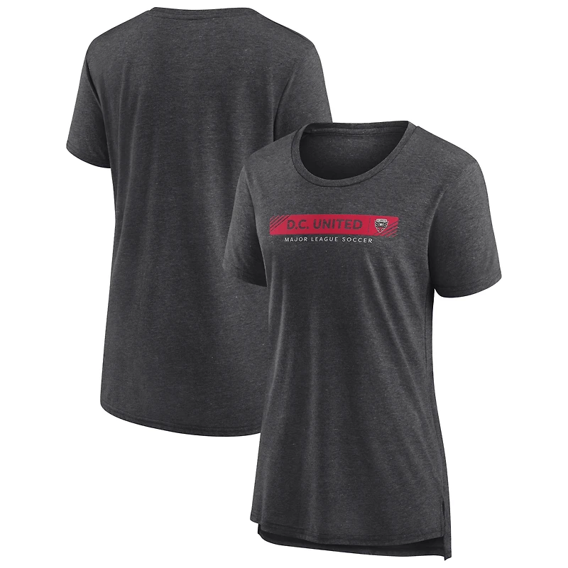 Women's Gray D.C. United Barred Access Tri-Blend T-Shirt