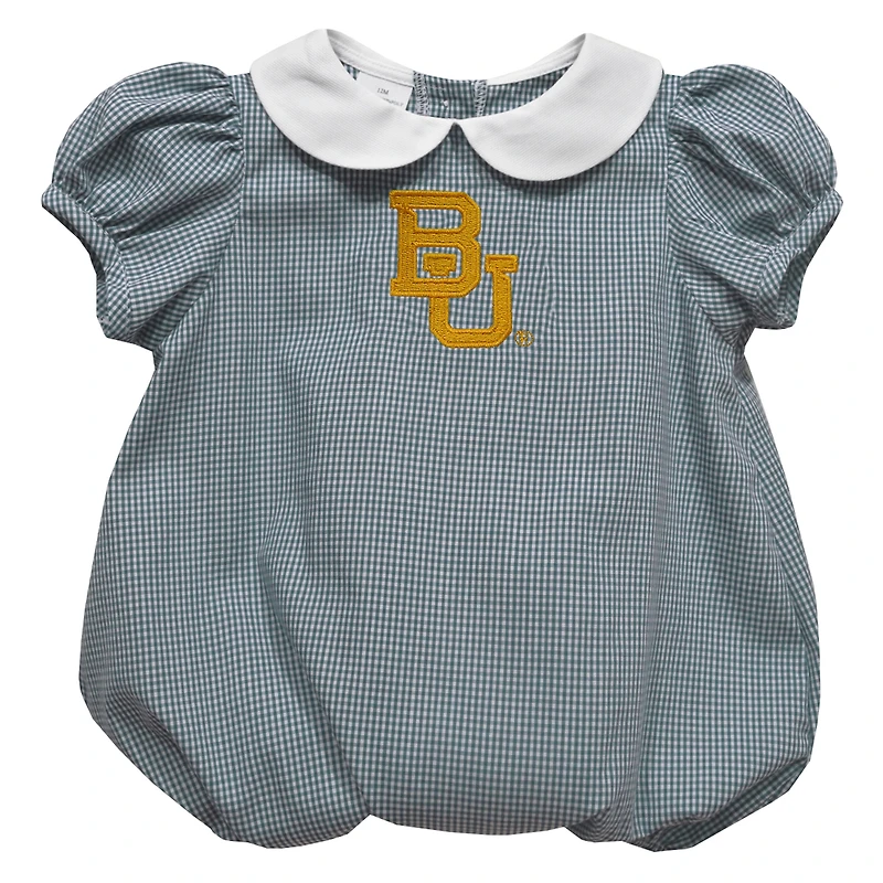 Girls Infant Vive La Fete  Green Baylor Bears Puffy Bubble Dress