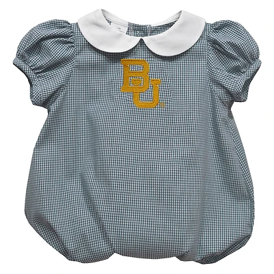 Girls Infant Vive La Fete  Green Baylor Bears Puffy Bubble Dress
