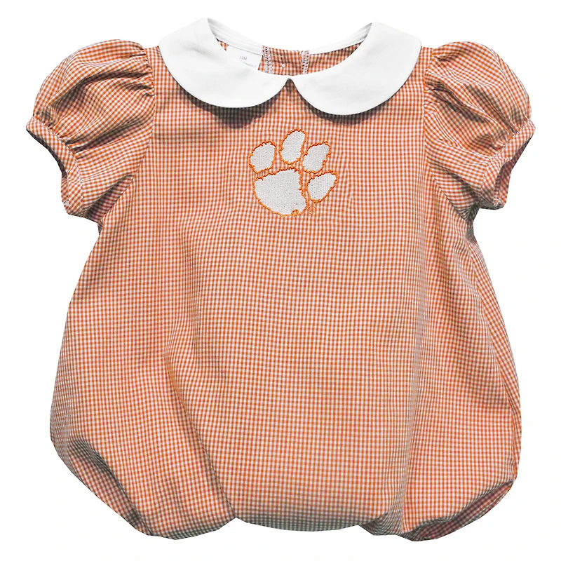 Girls Infant Vive La Fete  Orange Clemson Tigers Puffy Bubble Dress