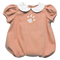 Girls Infant Vive La Fete  Orange Clemson Tigers Puffy Bubble Dress