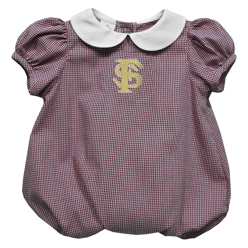 Girls Infant Vive La Fete  Garnet Florida State Seminoles Puffy Bubble Dress