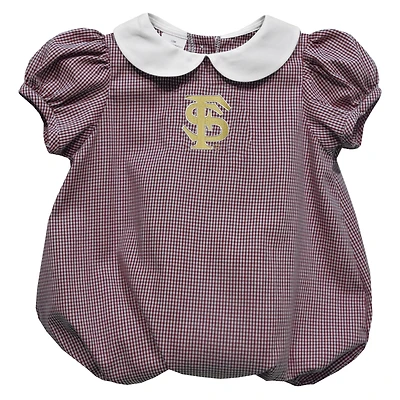 Girls Infant Vive La Fete  Garnet Florida State Seminoles Puffy Bubble Dress