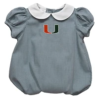 Girls Infant Vive La Fete  Green Miami Hurricanes Puffy Bubble Dress