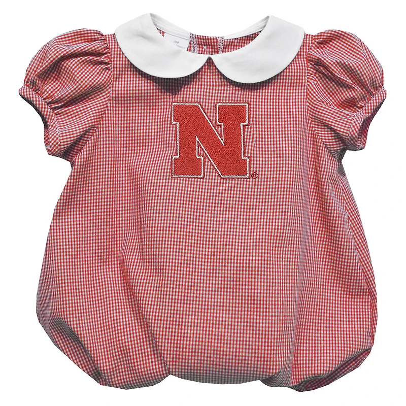 Girls Infant Vive La Fete  Scarlet Nebraska Huskers Puffy Bubble Dress