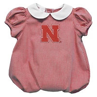 Girls Infant Vive La Fete  Scarlet Nebraska Huskers Puffy Bubble Dress