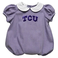 Girls Infant Vive La Fete  Purple TCU Horned Frogs Puffy Bubble Dress
