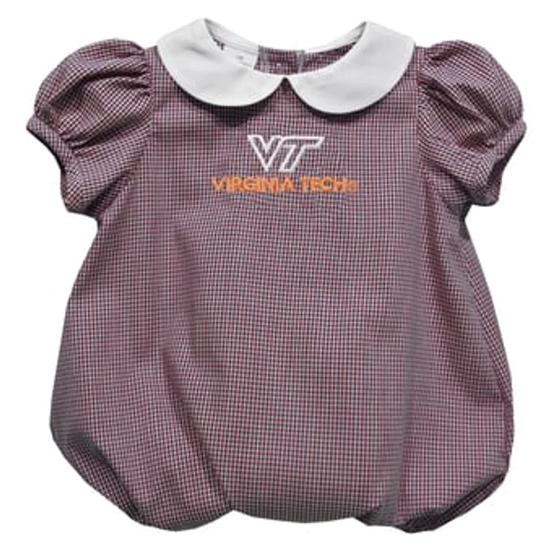 Girls Infant Vive La Fete Maroon Virginia Tech Hokies Puffy Bubble Dress