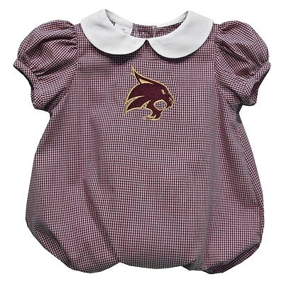 Girls Infant Vive La Fete  Maroon Texas State Bobcats Puffy Bubble Dress
