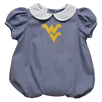 Girls Infant Vive La Fete  Navy West Virginia Mountaineers Puffy Bubble Dress
