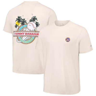Men's Tommy Bahama  Cream New York Mets Fly Ball Club T-Shirt