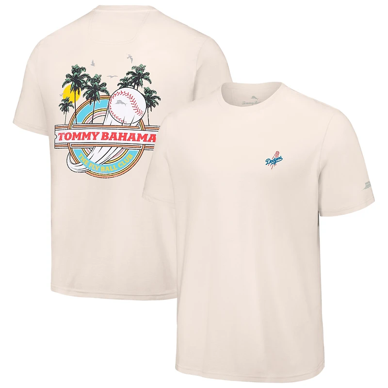 Men's Tommy Bahama  Cream Los Angeles Dodgers Fly Ball Club T-Shirt