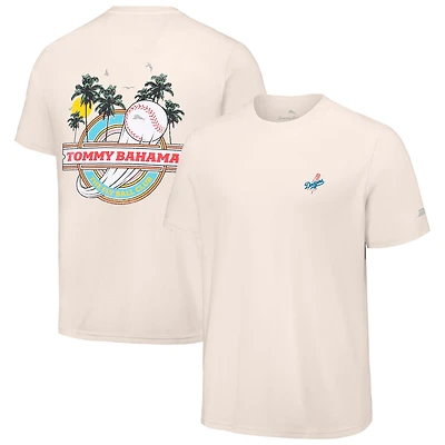 Men's Tommy Bahama  Cream Los Angeles Dodgers Fly Ball Club T-Shirt