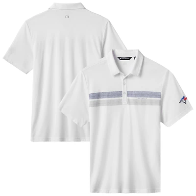 Men's TravisMathew White Toronto Blue Jays Top Recruit Tri-Blend Polo