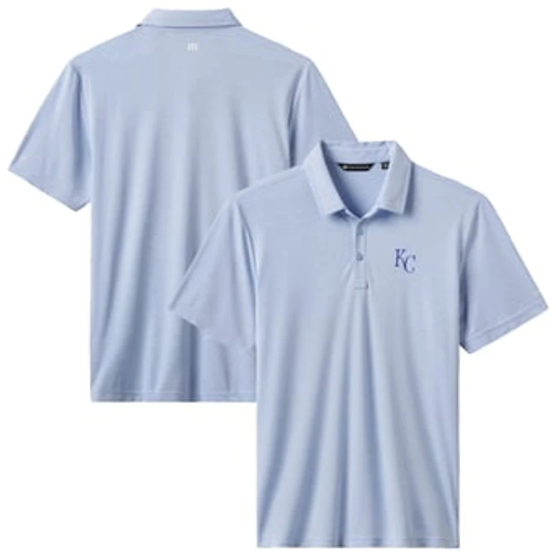 Men's TravisMathew Light Blue Kansas City Royals Playoff Pitch Tri-Blend Polo