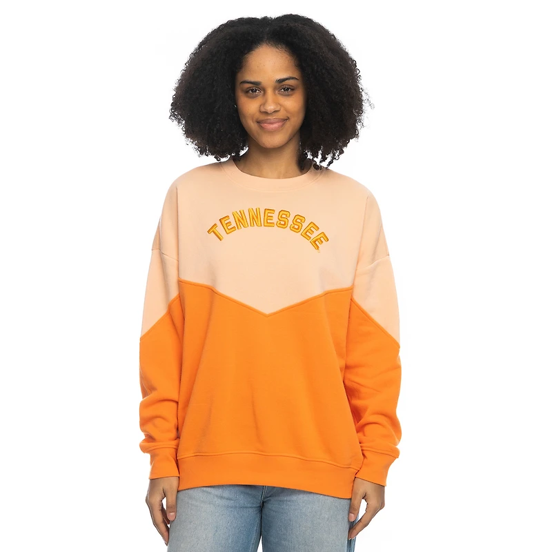 Women's ZooZatz Tennessee Orange Tennessee Volunteers Bestie Oversized Pullover Sweatshirt