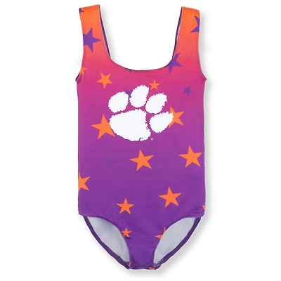 Youth ZooZatz Purple Clemson Tigers Dance Leotard