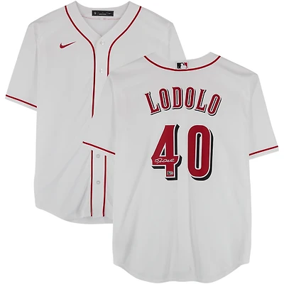 Nick Lodolo Cincinnati Reds Autographed Nike White Replica Jersey