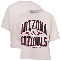 Women's '47 Natural Arizona Cardinals Cropped Windthrow Ravine T-Shirt