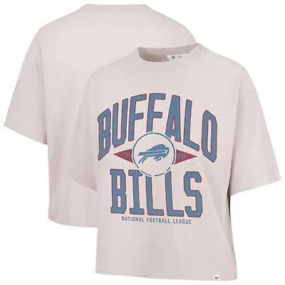 Women's '47 Natural Buffalo Bills Cropped Windthrow Ravine T-Shirt